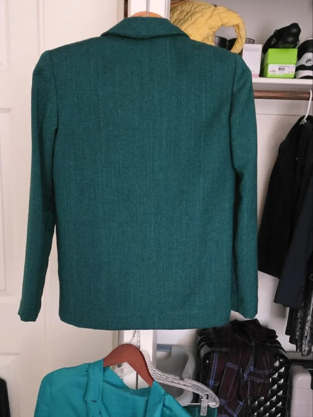 Women's Teal Blazer and Top Set - Elegant Teal Suit Jacket